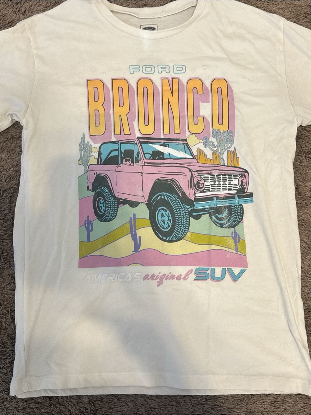 Ford Kids Bronco Graphic Tee - Pink, Yellow, Blue